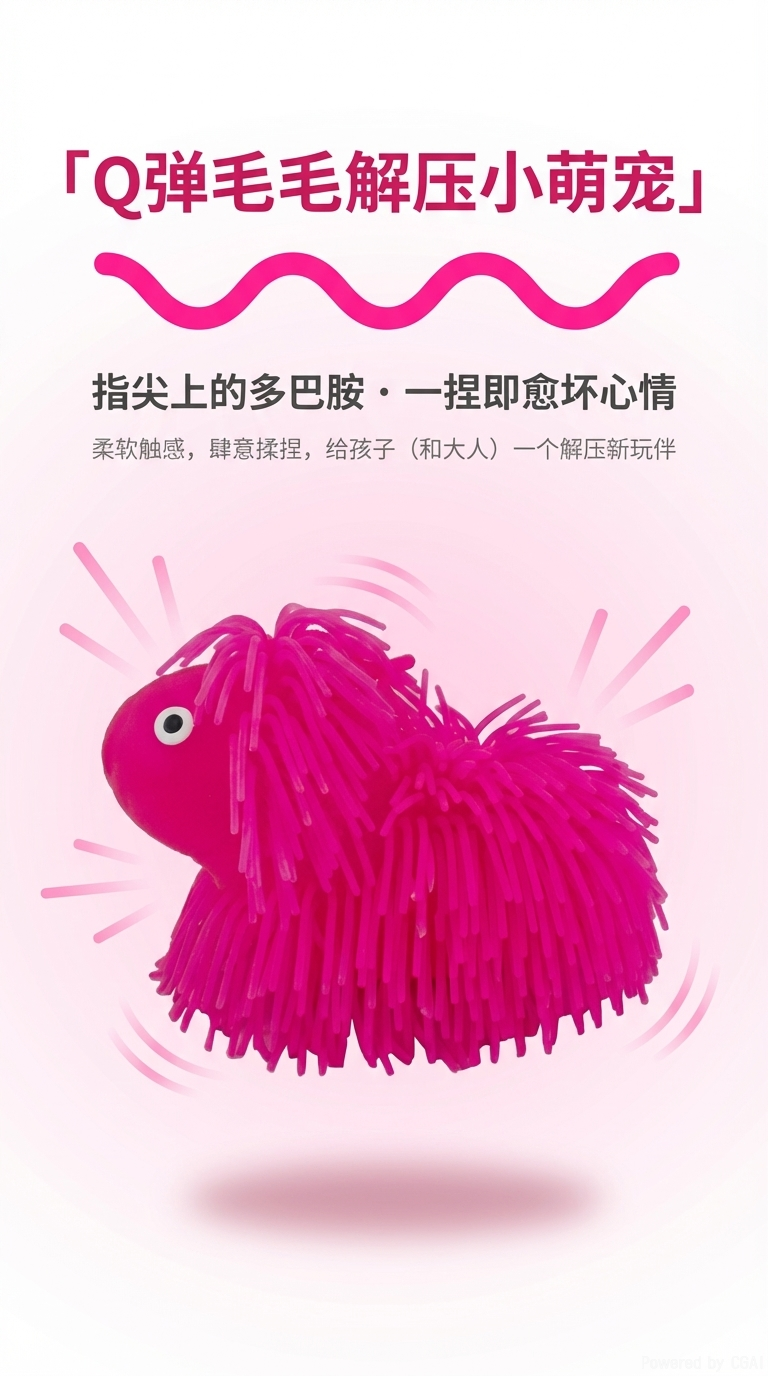 小孩挤压玩具神器最长毛狗毛毛球爆品工厂直销详情1