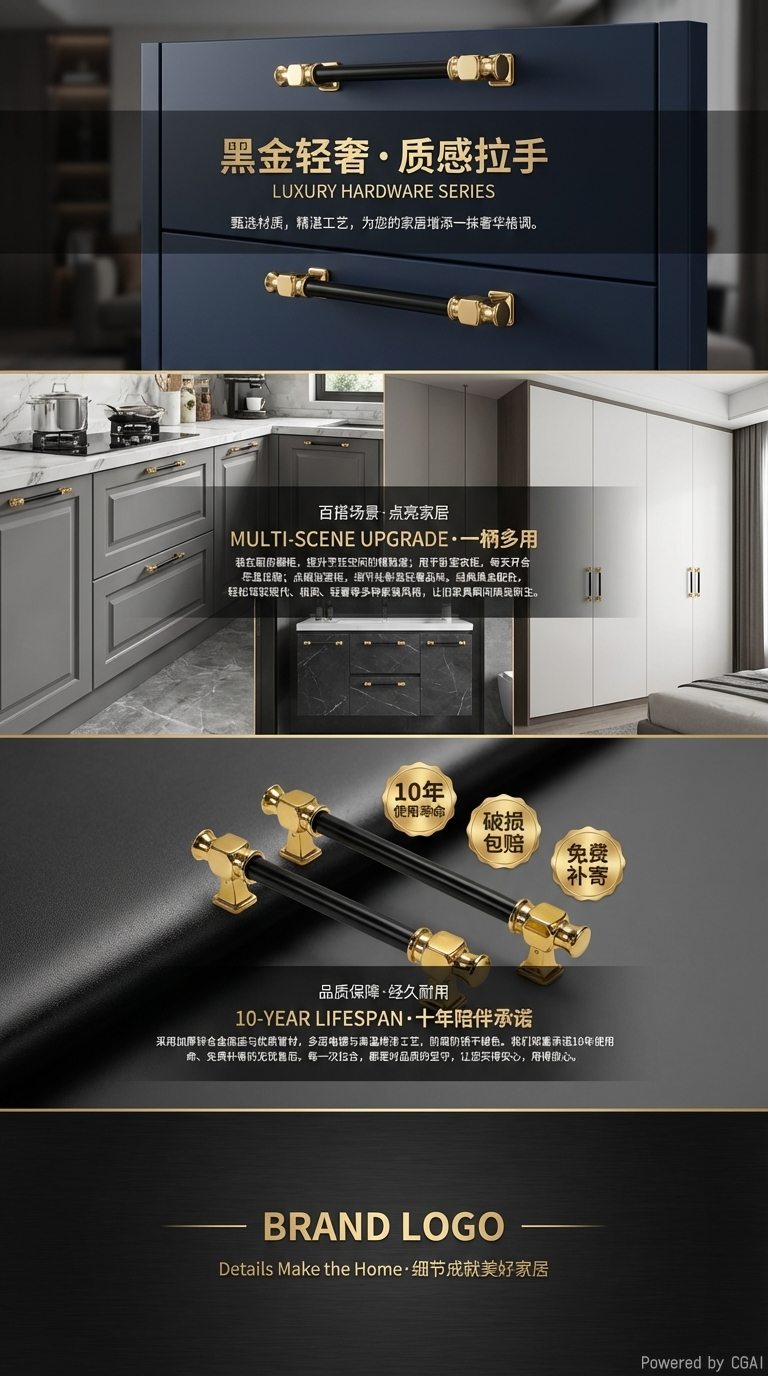 金色金属门帘杆窗帘轨道塑料窗帘支架家用安装简易详情3