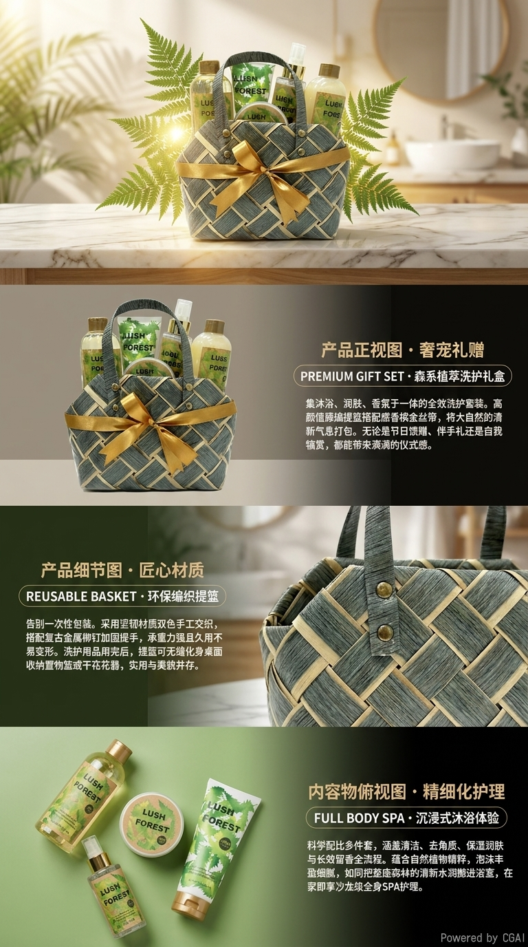 Forest-themed Light Luxury Fragrance Bath Gift Set 151942341 pic 2