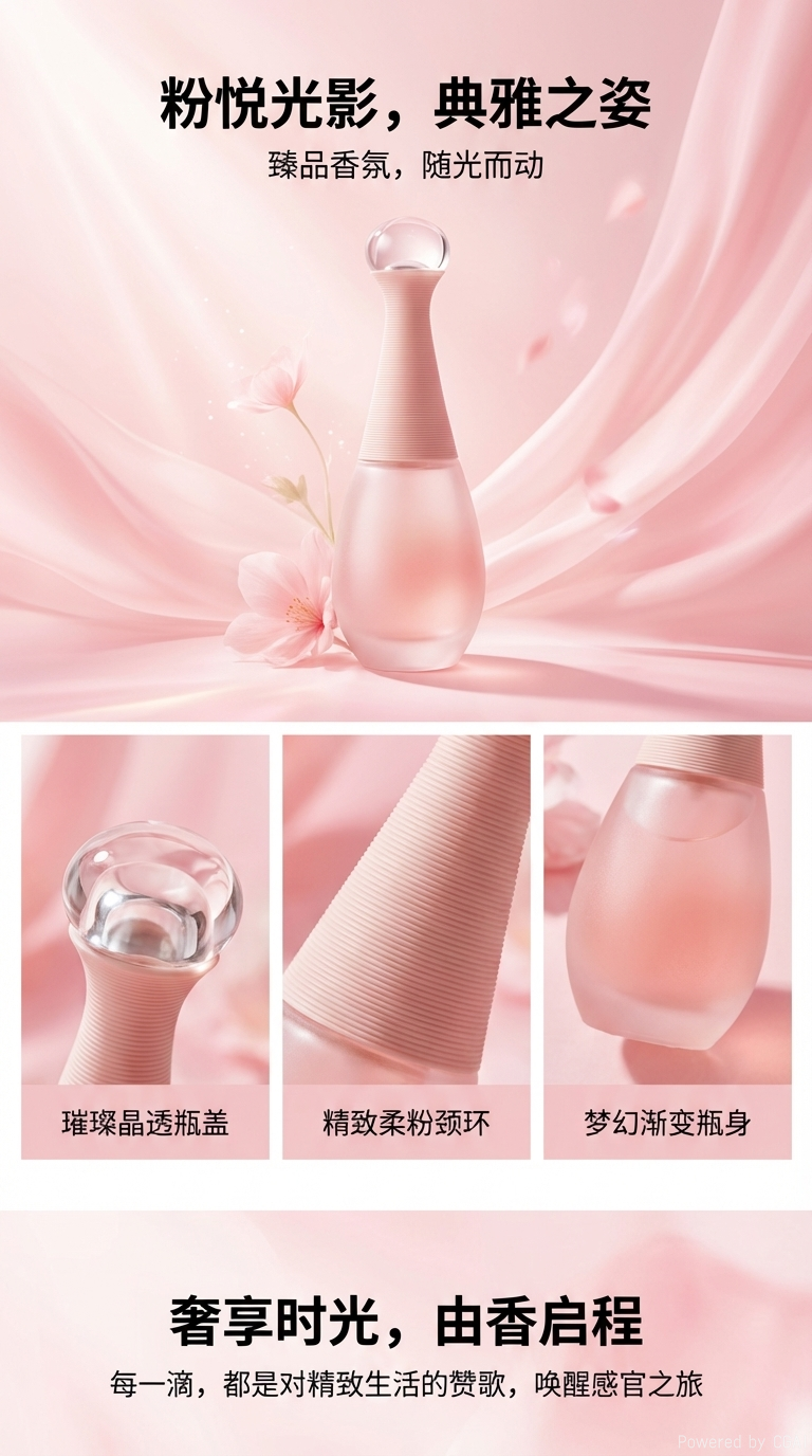 玻璃香水瓶香薰瓶子喷雾瓶20ml渐变色玻璃瓶详情1
