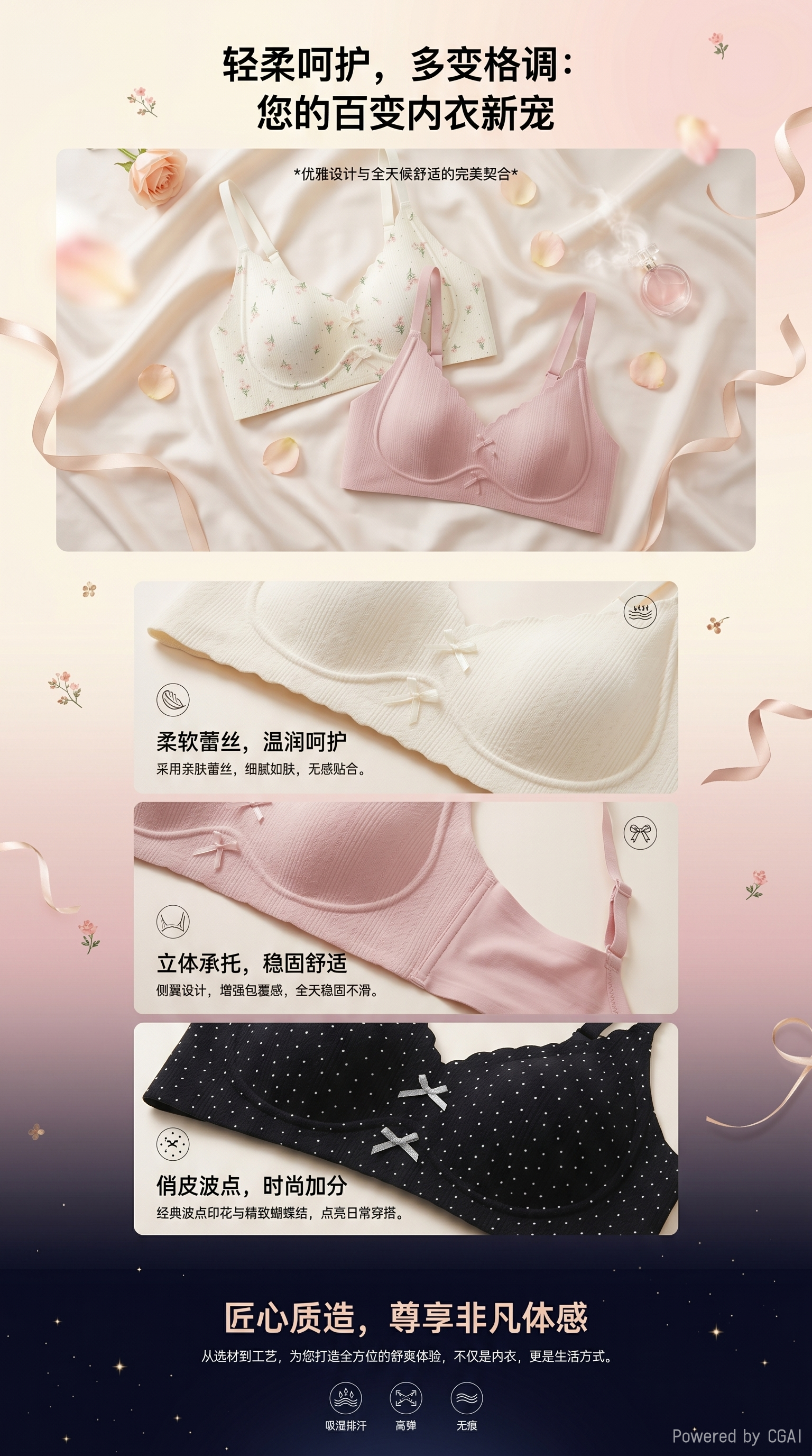 Floral verde matcha sujetador floral rosa leche blanco rosa wave dot negro halter chaleco beauty back fishbone bustier pic 1