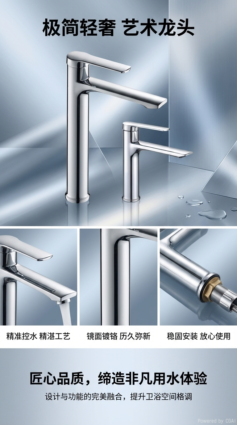 Faucet single hole - long plane 30 pic 1