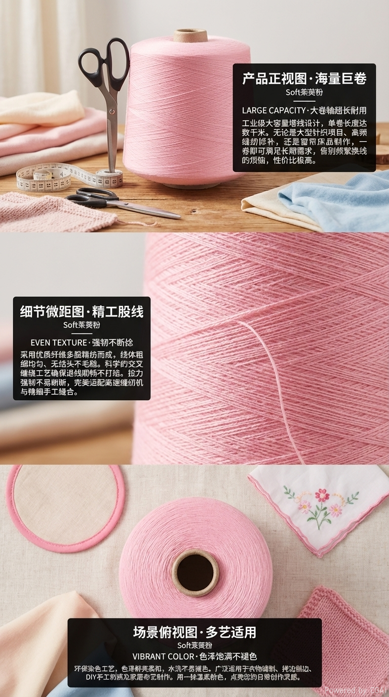 Chenille yarn, polyester thread, sewing thread, chemical fiber yarn, silk thread, sewing thread pic 2