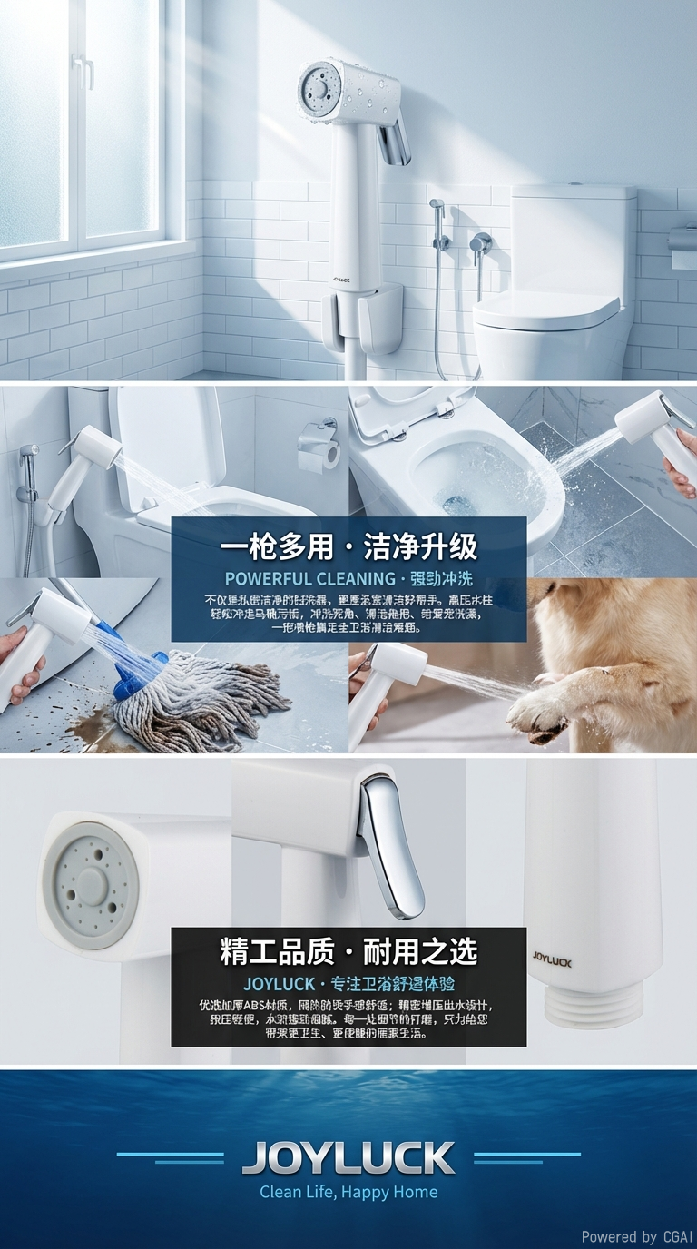 花洒喷头增压四吋妇洗器手持式卫浴花洒喷头详情3