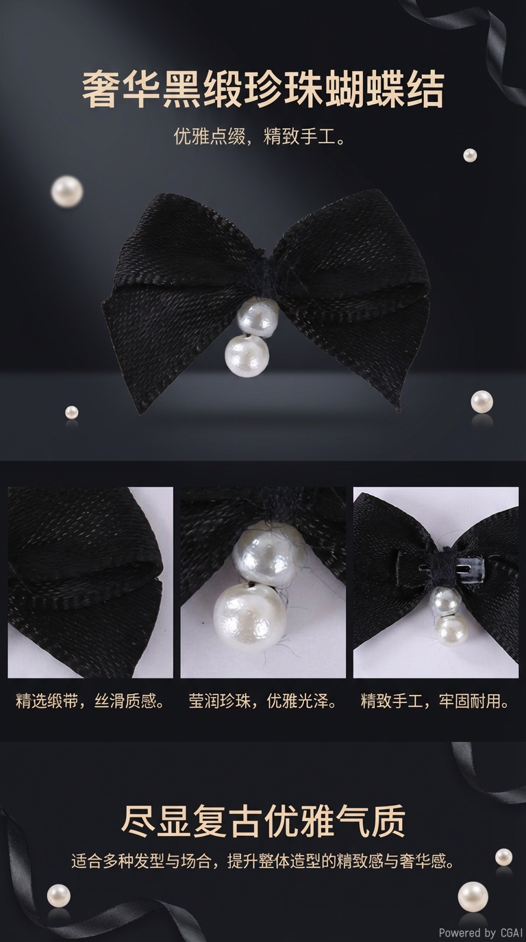 Factory direct sales of high-quality ribbon bow pearl pendants for decorating bows pic 1