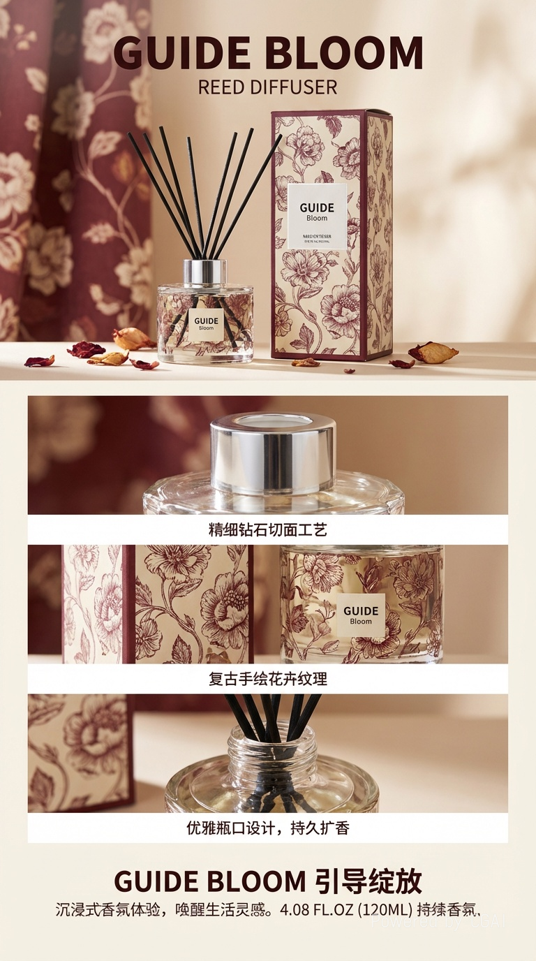 大牌香味无火香薰摆件高级卧室家用香薰室内卫生间除臭持久清香香氛详情1