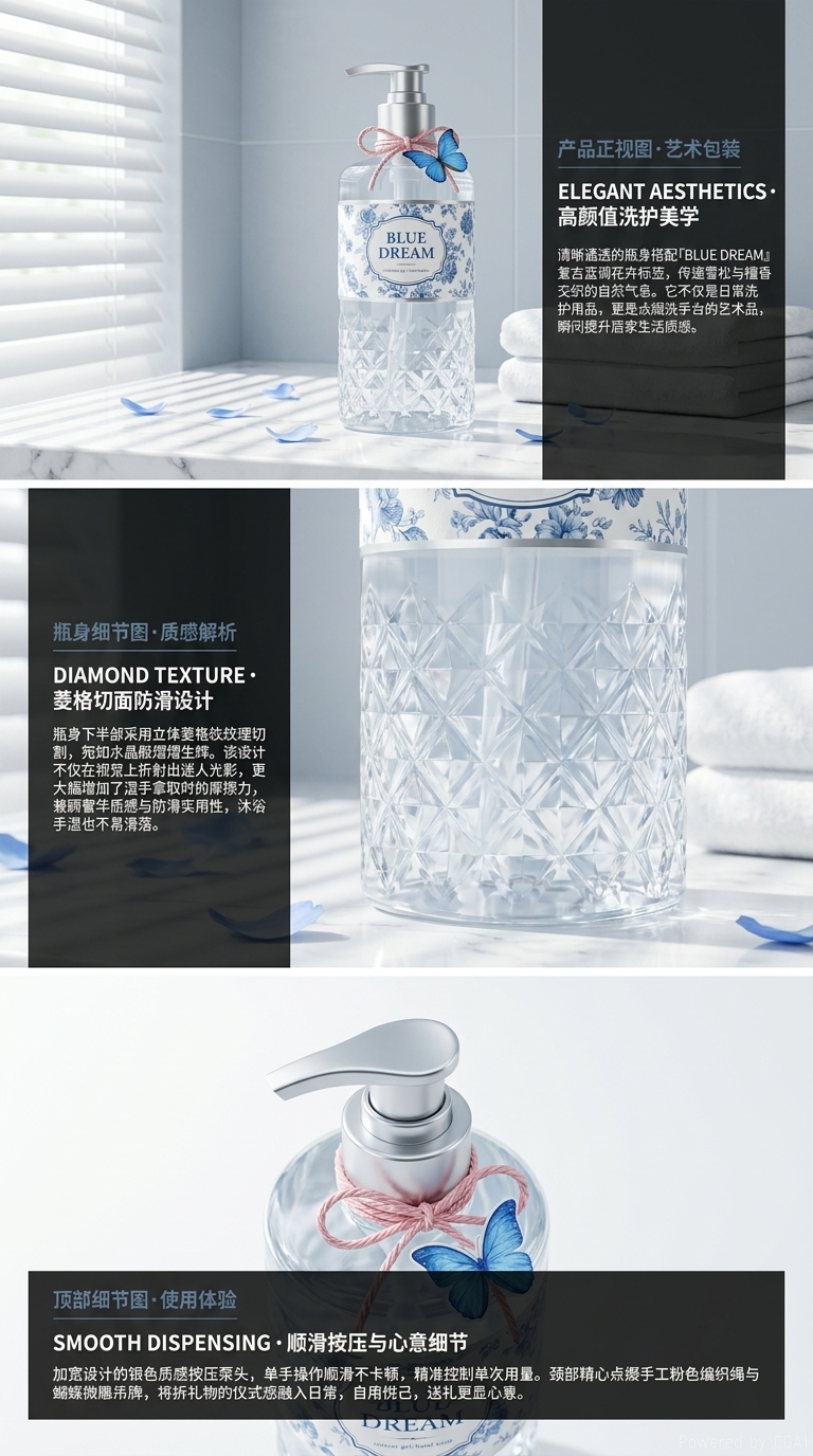Blue Dreamy Scented Body Wash 300ml pic 2
