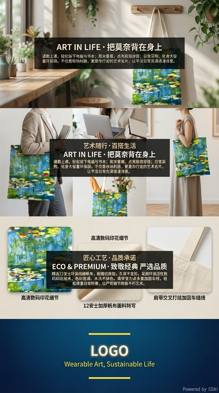 帆布女包时尚潮流学生斜跨简约书包跨境布袋详情3