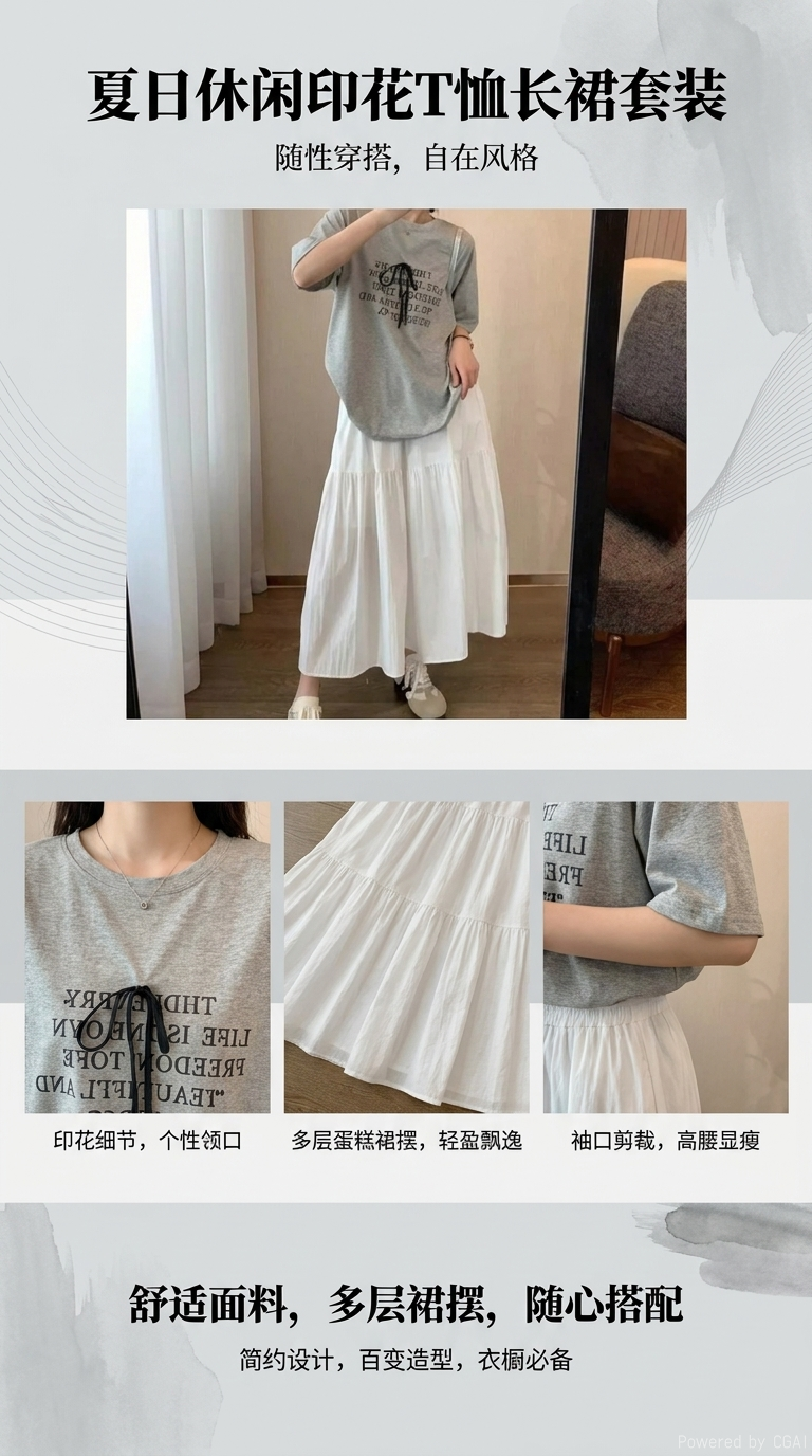 Super popular and beautiful half-length skirt, high-waisted A-line skirt for women, artistic and retro, versatile umbrella skirt, elastic waist, hip-hugging, slimming A-line skirt pic 1