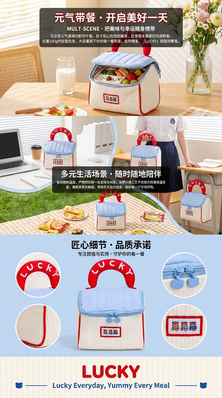 爱迪华新款可爱小房子三只熊化妆包大容量立体式礼包便携伴手礼洗漱品分区收纳包详情3