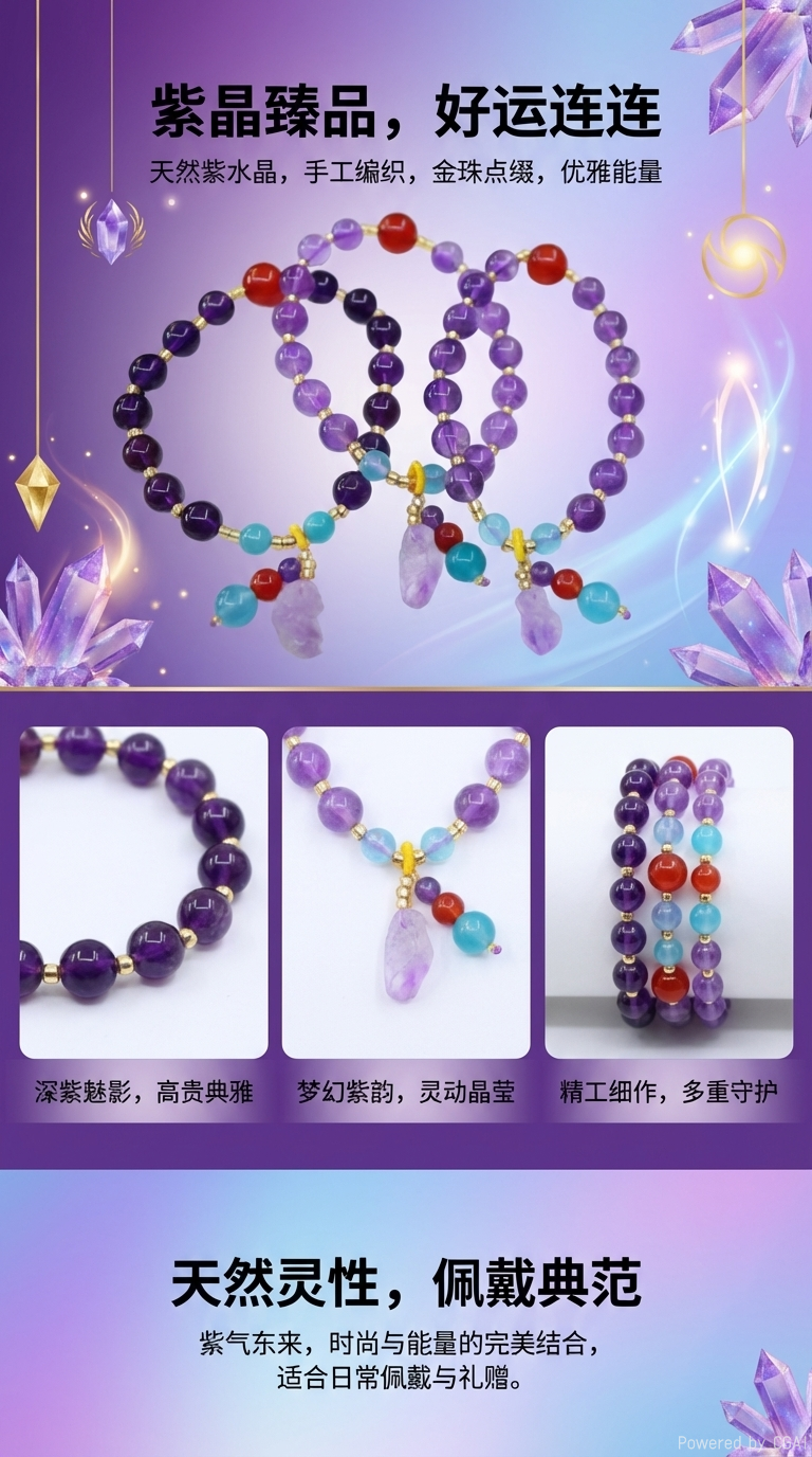【 Yajinpei Jewelry 】 Natural amethyst raw mineral bracelet pic 1