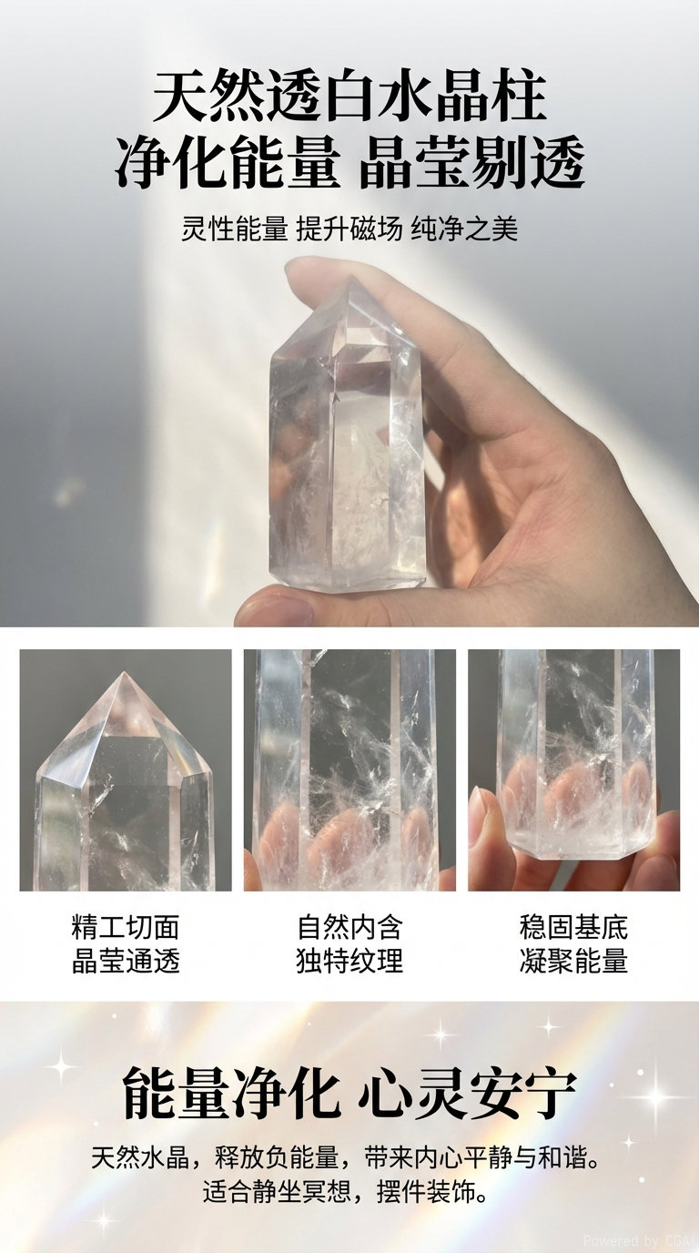 132-gram natural white crystal ornaments are in stock and available for shipment pic 1