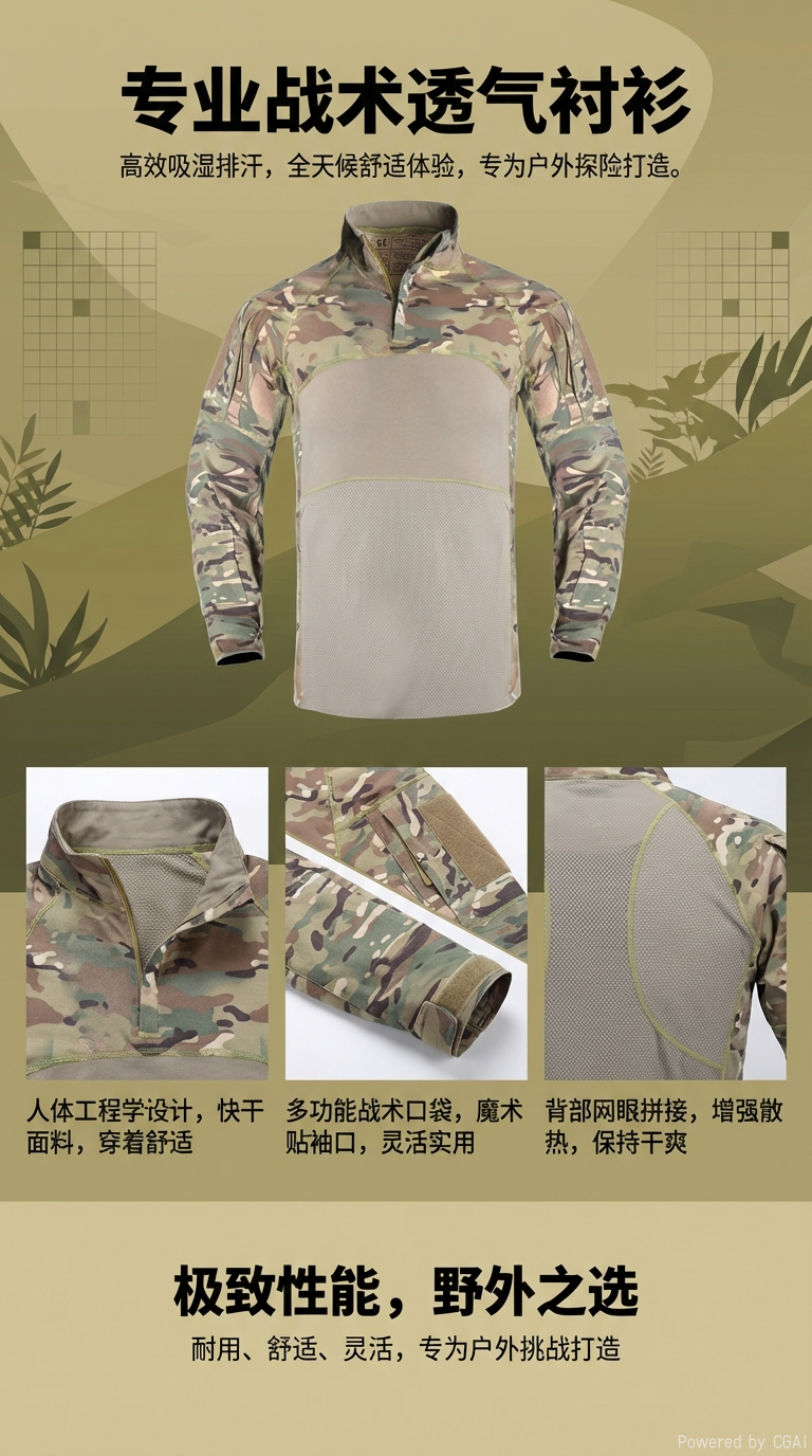 迷彩服军迷作训服战术裤户外单人军大衣休闲军迷服装套装详情1