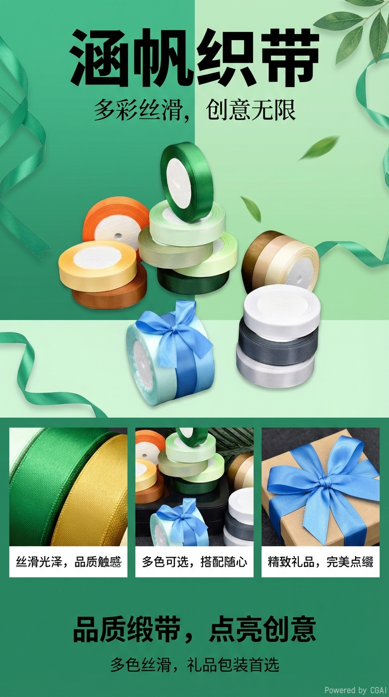 American woven ribbon, colored ribbon roll, printed ribbon decoration, DIY handcrafted material, width can be chosen at will pic 1