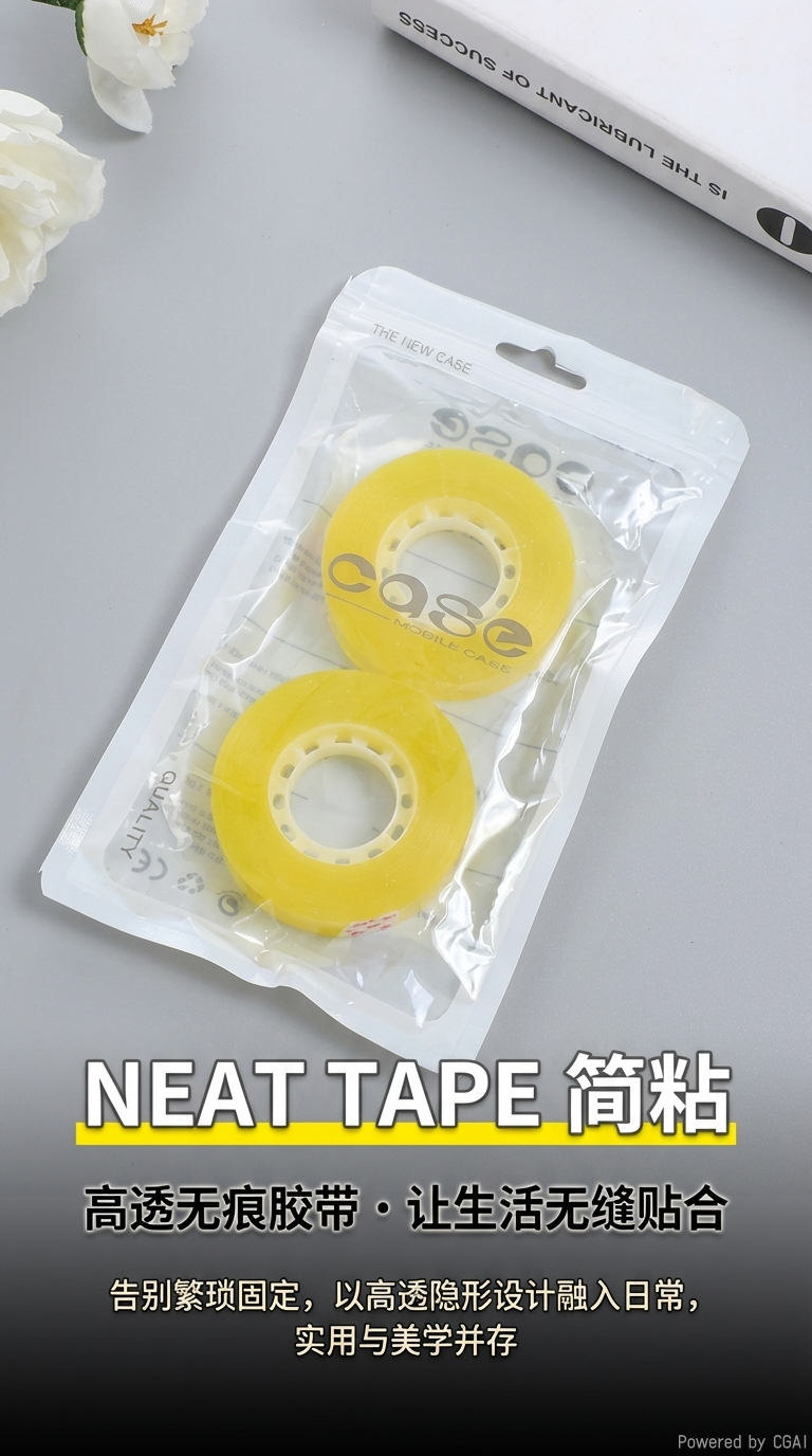 透明胶带打包胶带办公用品手帐胶带花艺胶带180m详情1