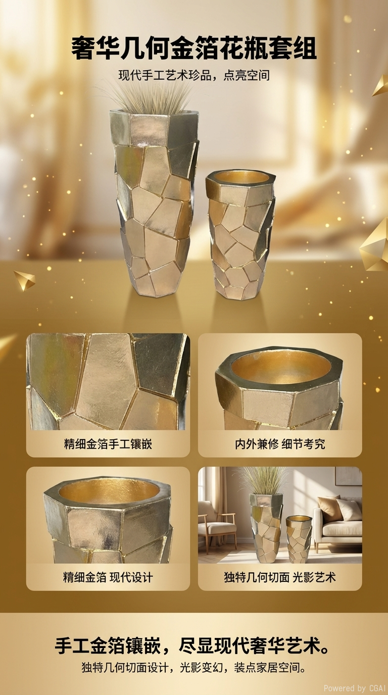 2026 New style hotel courtyard ecological flower POTS, vases, decorative items, cross-border genuine home furnishings and home decorations pic 1