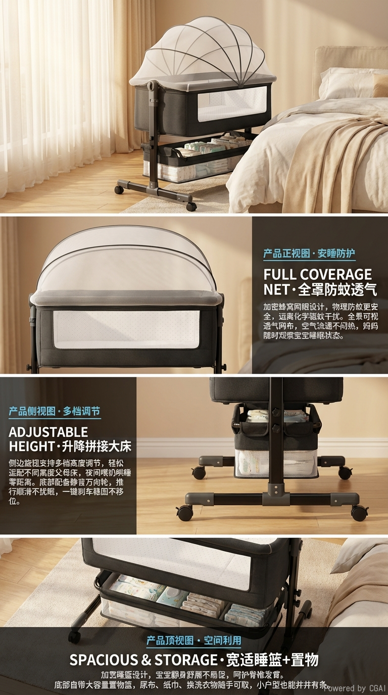 婴儿推车溜娃车儿童推车口袋车轻便折叠宝宝婴儿车适用新生儿款详情2