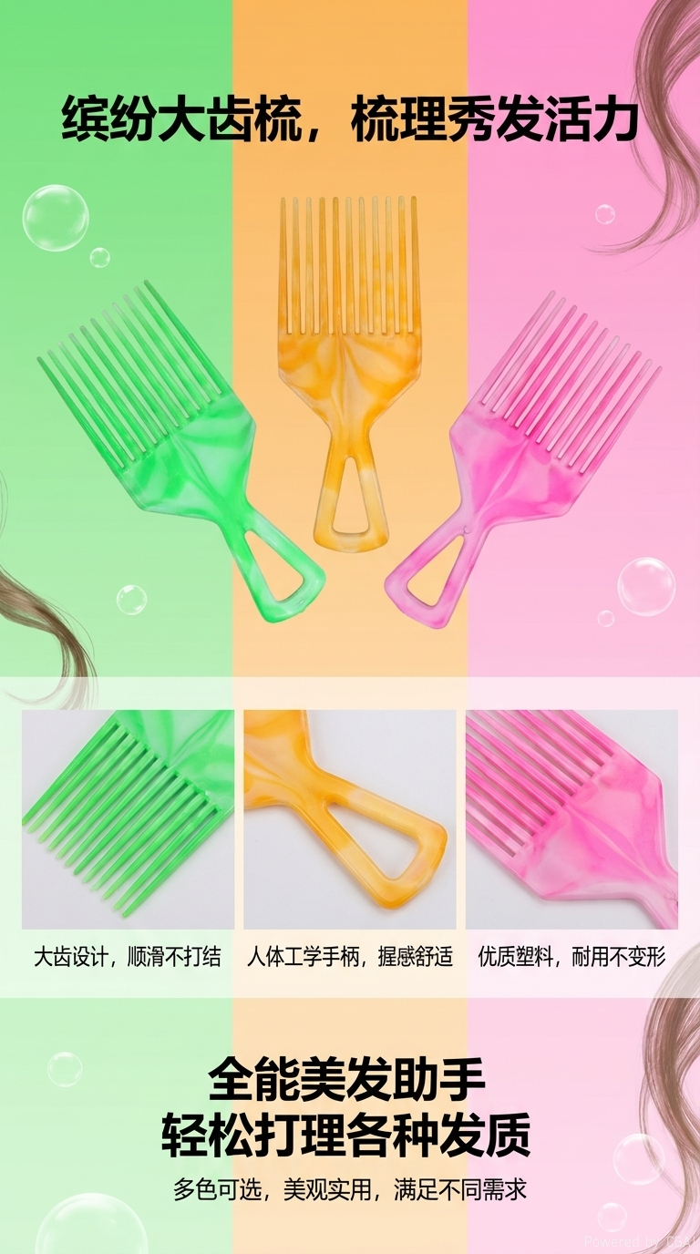 木梳整盒发梳头饰电话线皮筋婴童发饰茉莉花梳详情1