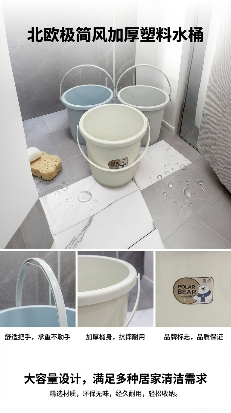 多用途塑料桶户外水桶纯净水容器熟料盖子塑料包装瓶大容量储水桶详情1