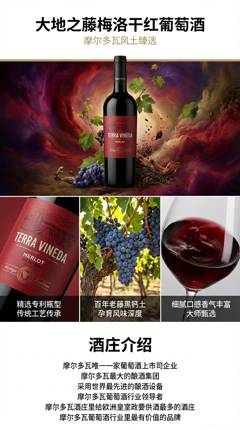 The Earth Vine Merlot Dry Red Wine in a bottle is elegant, mellow and naturally fermented, making it a perfect gift pic 1