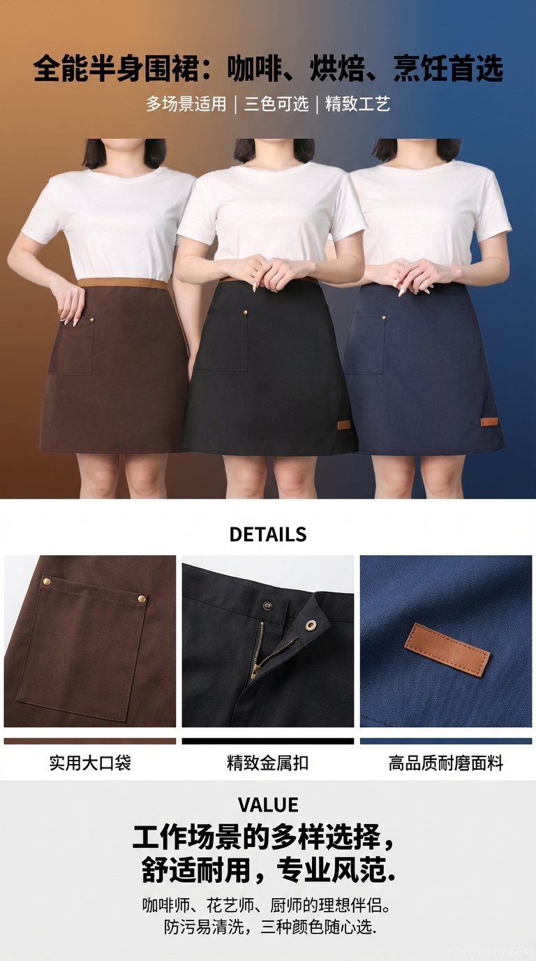 一次性无纺布围裙袖套套装户外日用品服装防护用详情1