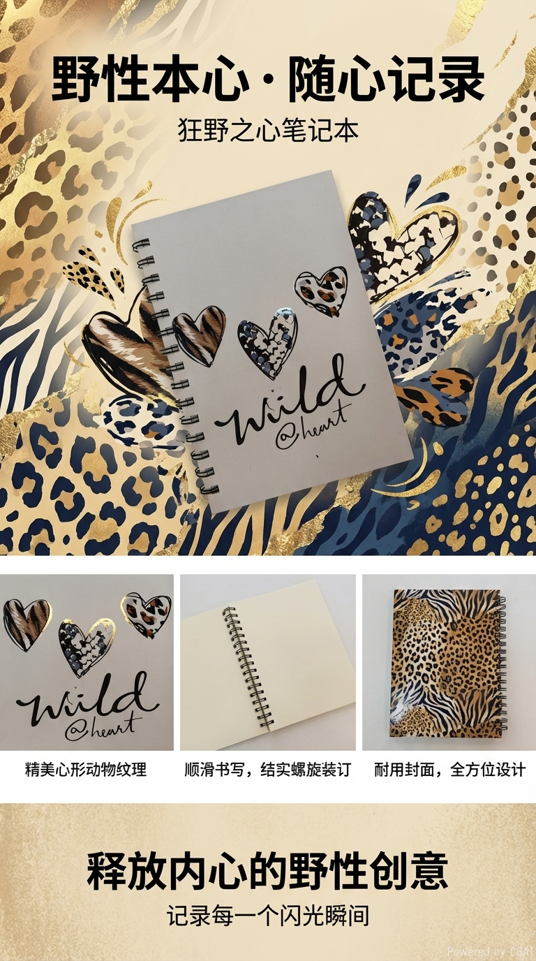  东湖纸品 A5 三拼色爱心笔记本 个性线圈本 潮流记事本子详情1