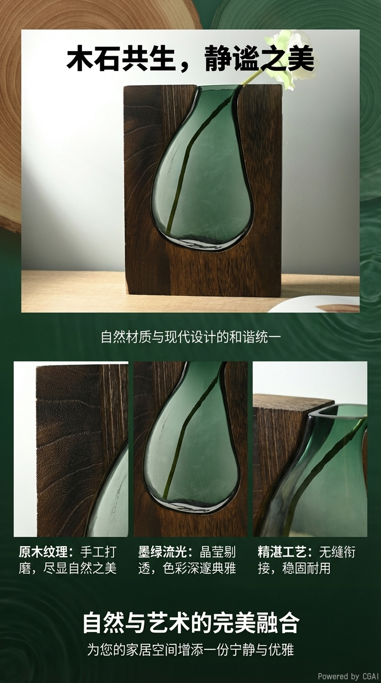 批发创意水培花瓶简约木架花瓶小清新客厅简约装饰摆件桌面绿萝花140433844详情1