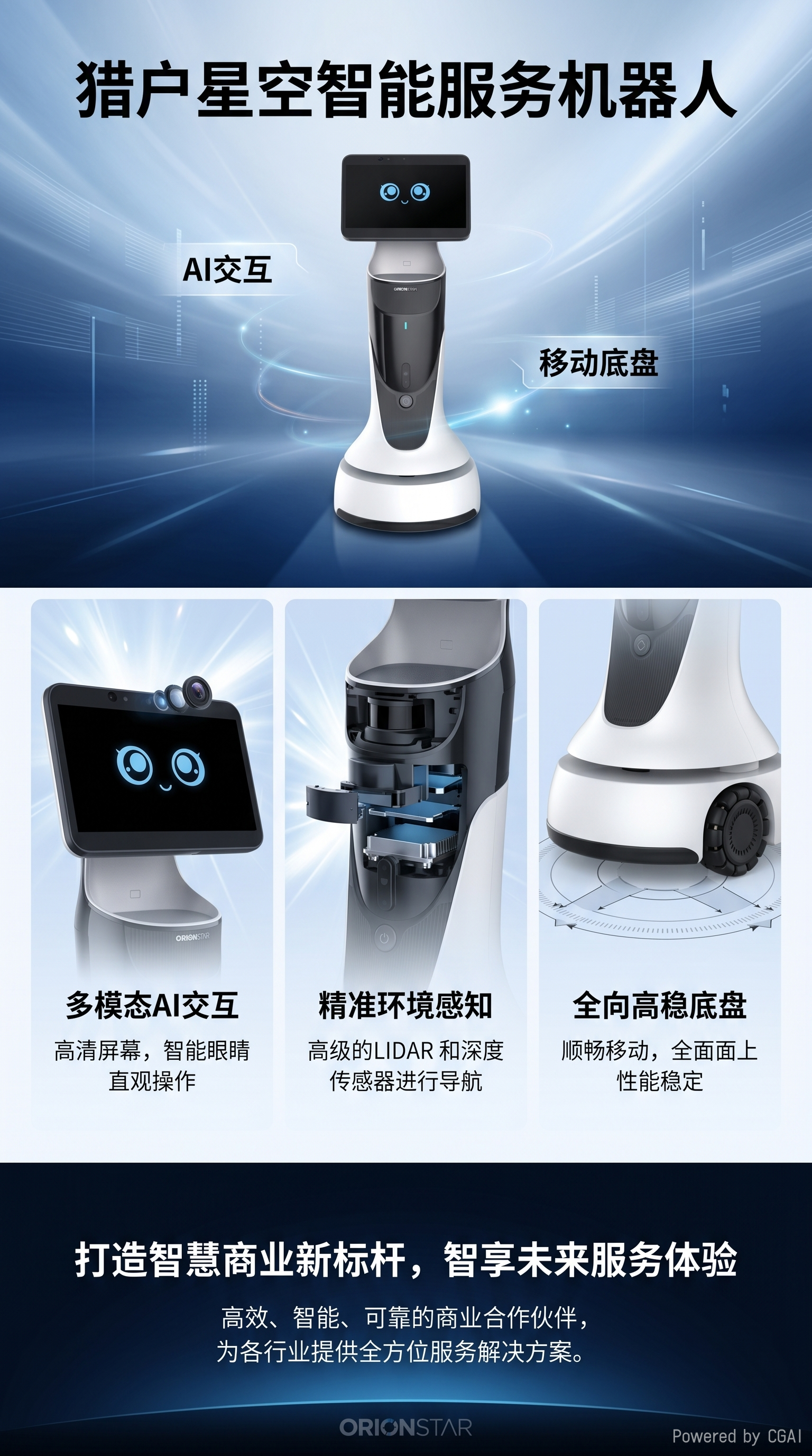 迎宾接待机器人红太阳智能AI语音交互宣传讲解服务详情1