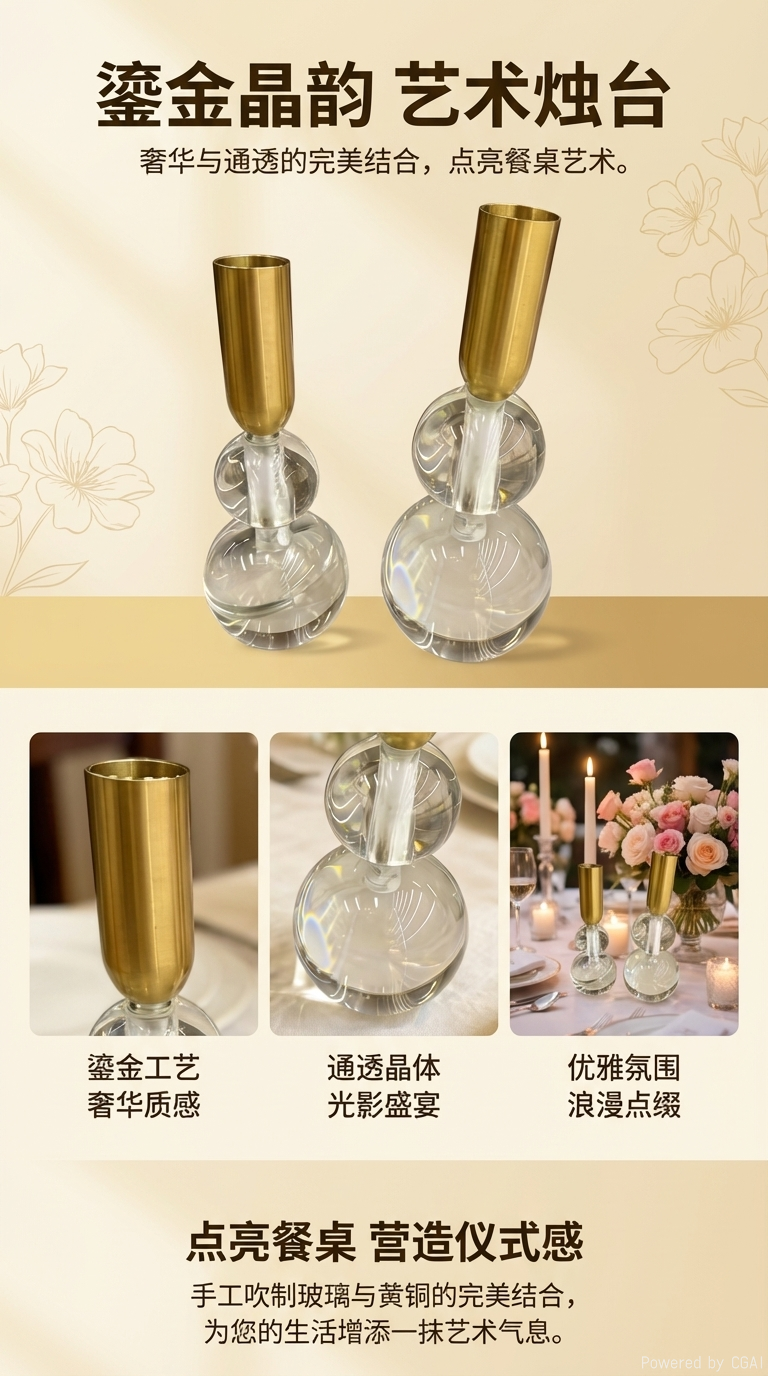 European-style decorative soft furnishings, wedding handicrafts, candlesticks, home accessories, candlesticks, candlestick handicrafts pic 1
