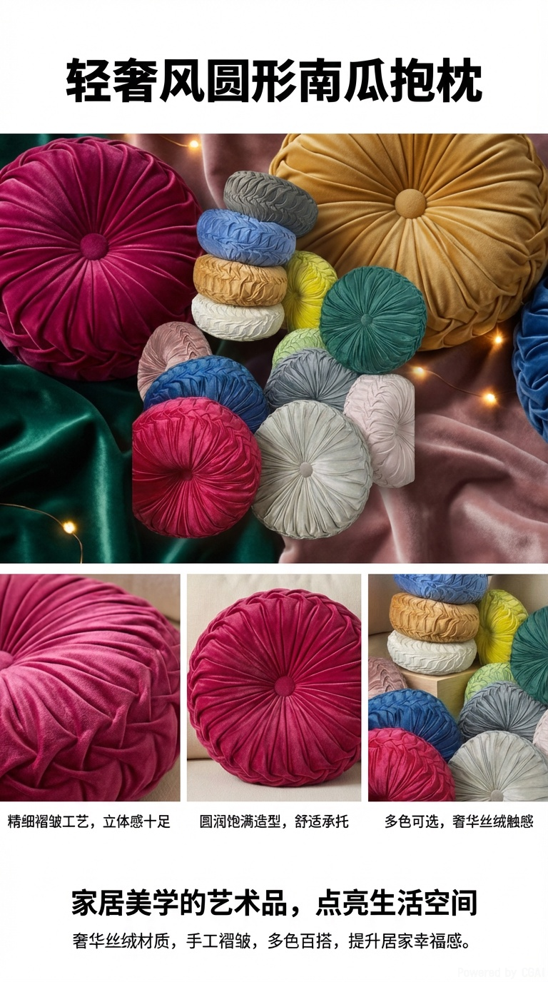 舒适圆床垫加厚弹簧支撑柔软透气家用床垫圆形床垫尺寸多款可选详情1