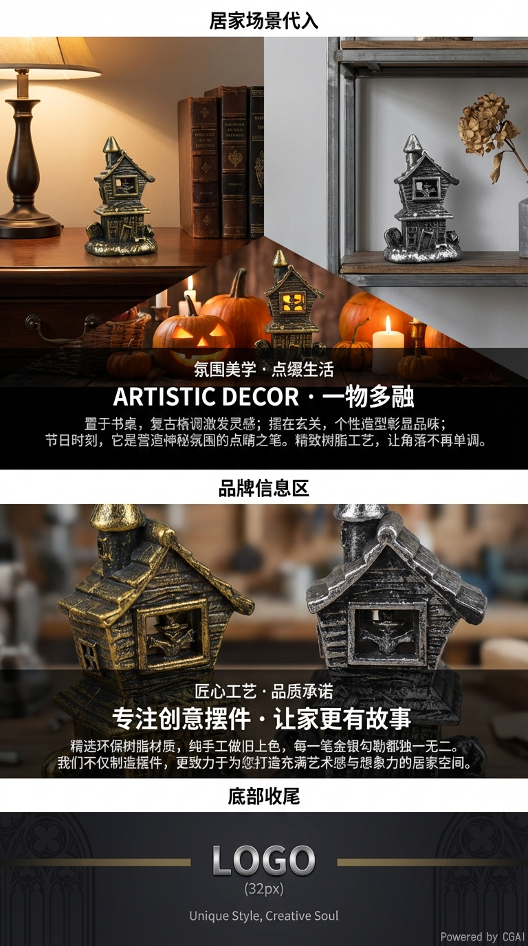 新款万圣节发光鬼屋详情3
