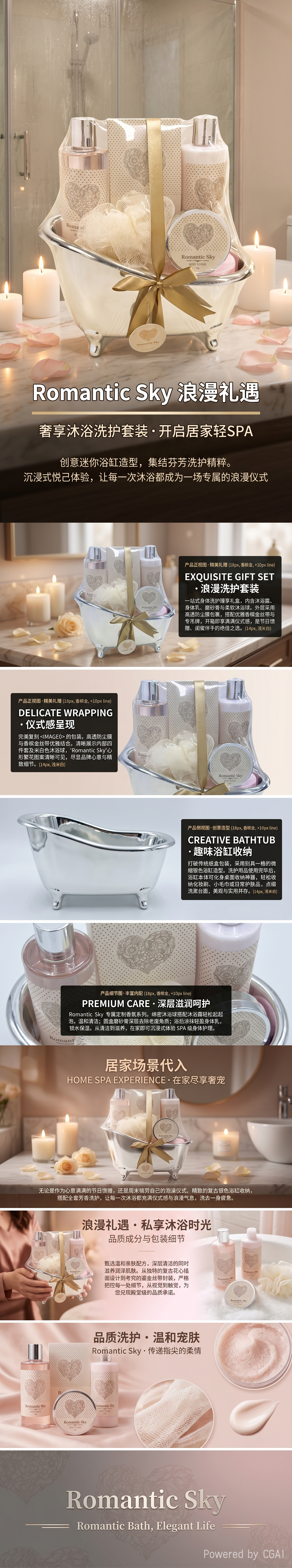 Romantic Sky Bath Gift Box Souvenir Packaging Box Gift Box set pic 1
