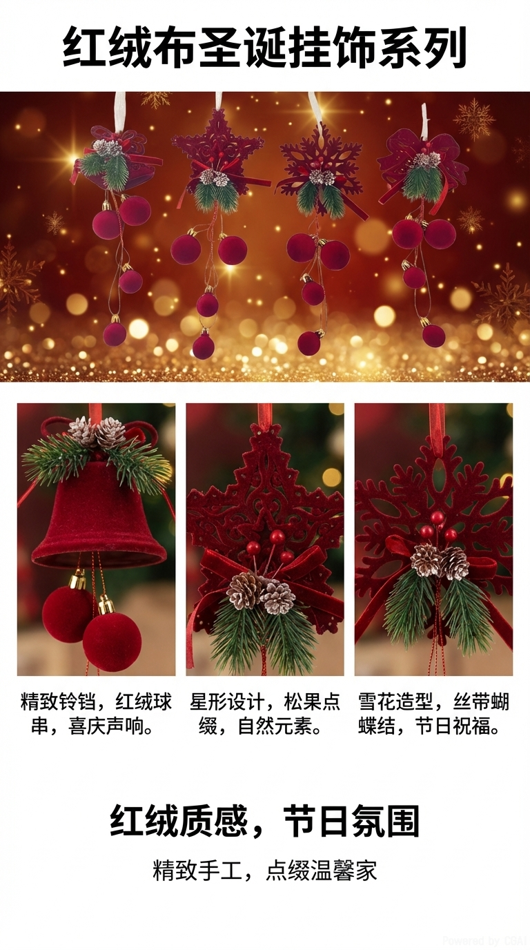 圣诞挂件圣诞氛围装饰圣诞树挂件厂家直销详情1