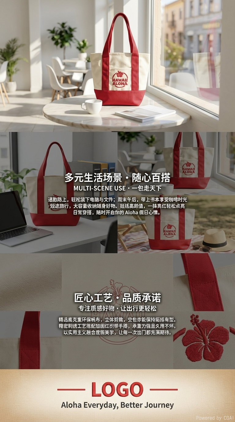红色透明PVC手提袋礼品袋塑料袋大容量可重复使用详情3