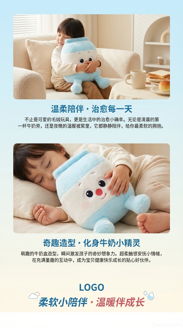 Cute sleeping posture animal plush toys, sleeping hugging comfort dolls, children's stuffed dolls, birthday gifts for girls, plush toys, wholesale plush toys, trendy toys pic 3