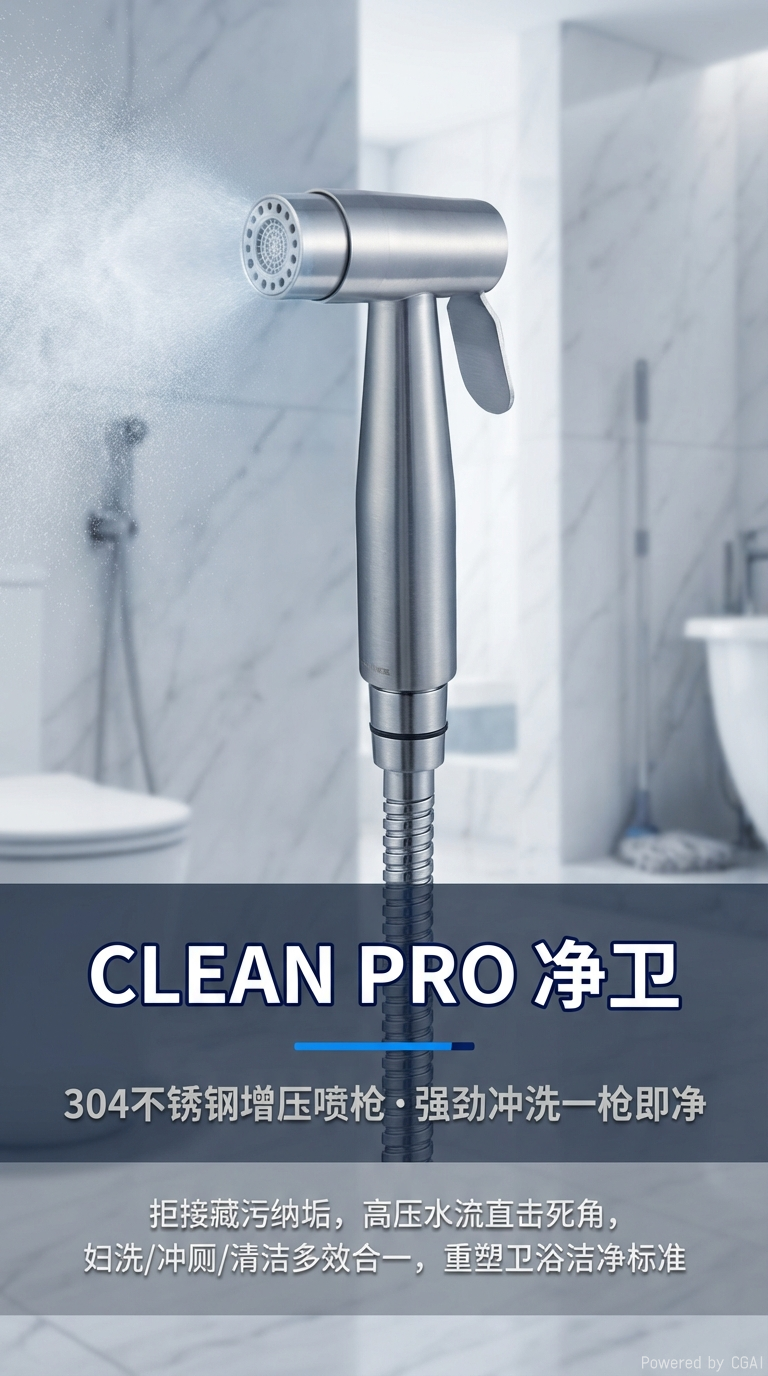 不锈钢角阀妇洗器喷头   详情1