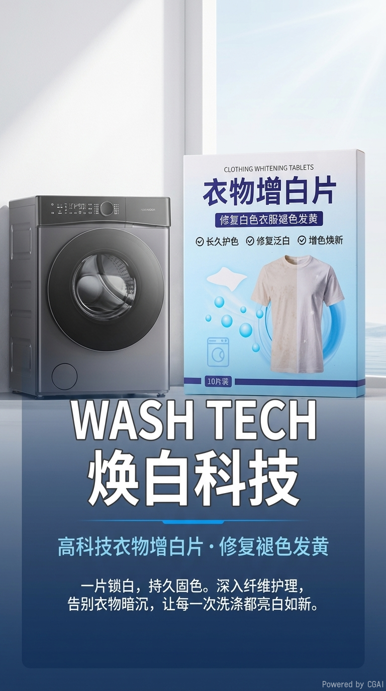 源头厂家衣物去渍去黄增白片跨境代发白色衣物修复增亮翻新洗衣片详情1