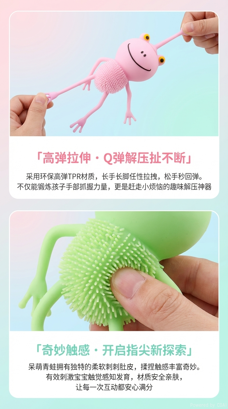 儿童2025年玩具青蛙挤压大号充气发光火爆夜市工厂专供夜光详情2