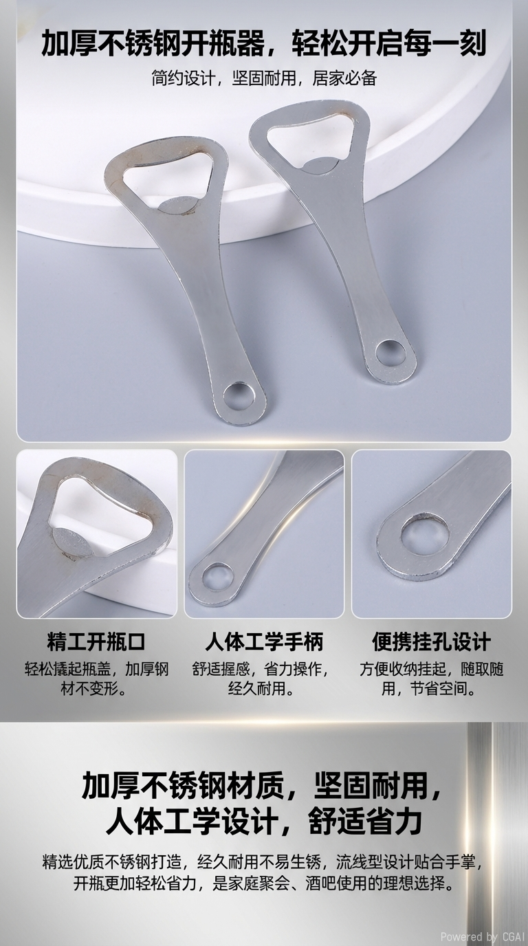 金属红酒开瓶器木制品啤酒开瓶器启瓶器180g详情1
