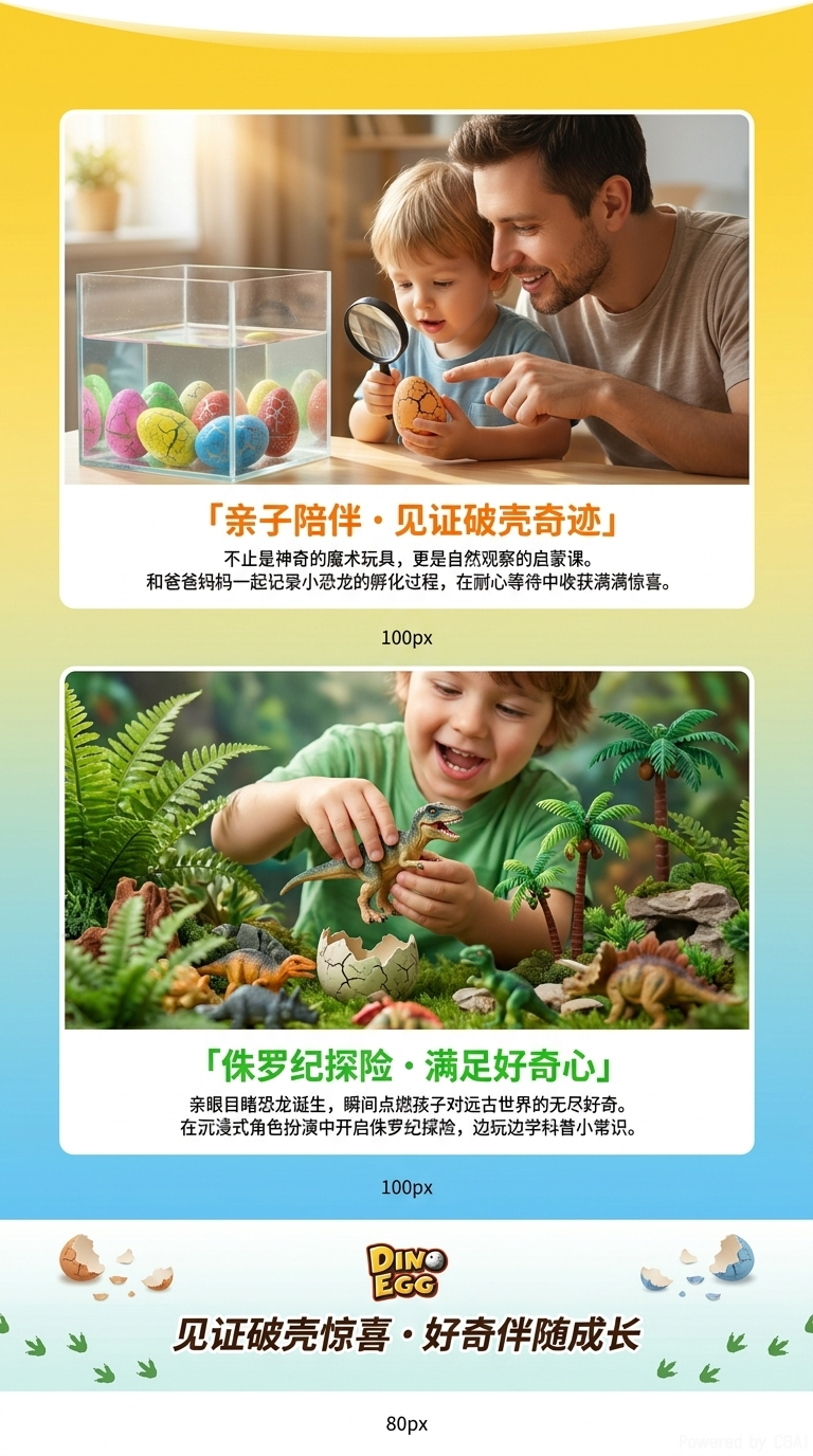 跨境新奇恐龙蛋孵化玩具 彩色裂纹膨胀蛋恐龙复活蛋地摊玩具批发详情3