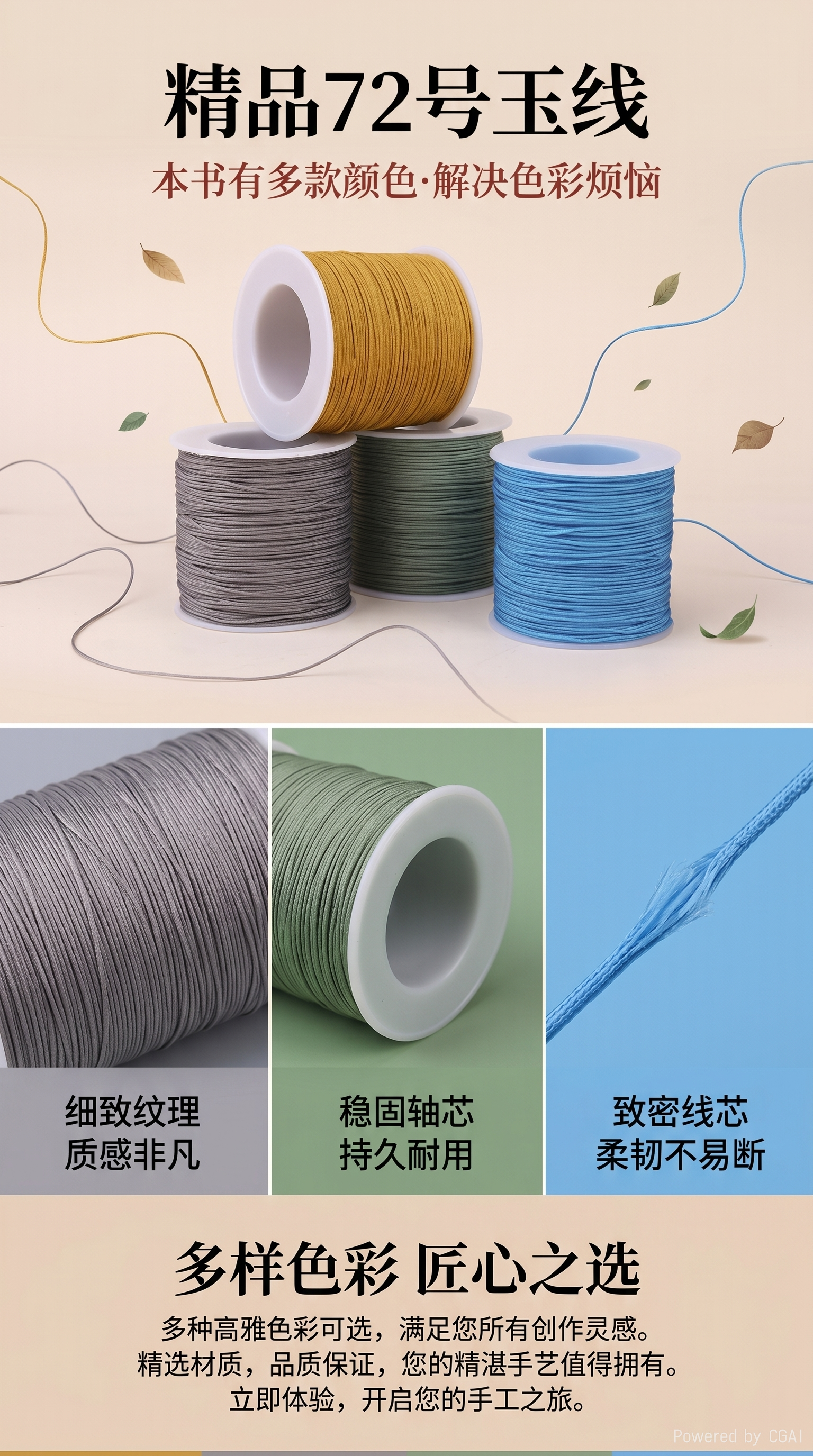 72号玉线diy线材手工编织文玩手链编绳配件详情1