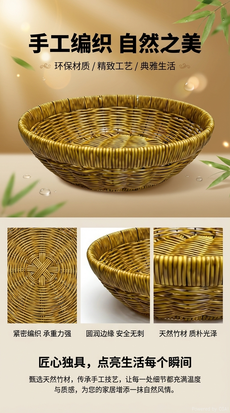 面包篮水果篮塑料编织篮子收纳篮家用整理收纳商超包装礼品包装篮详情1