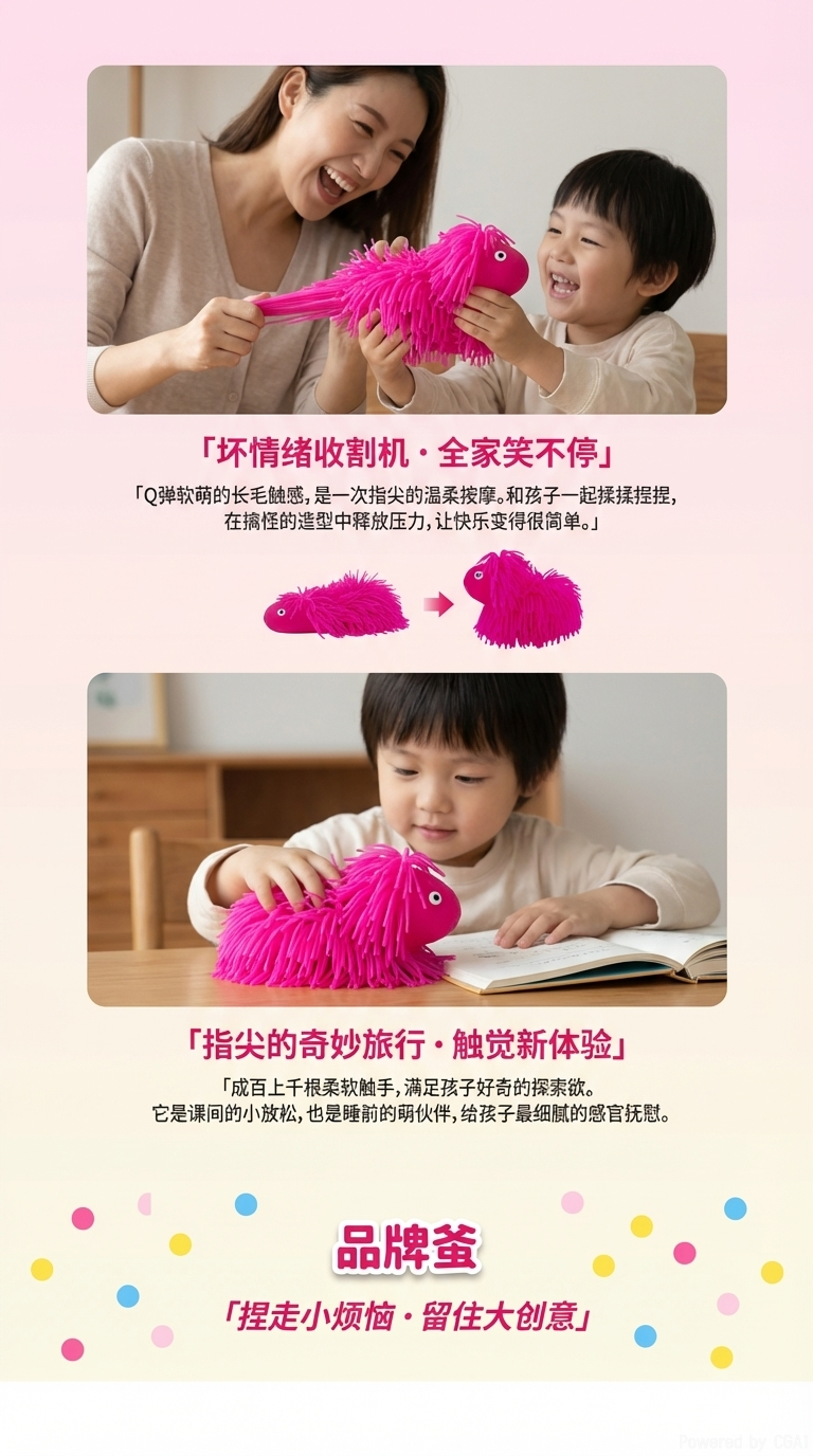 小孩挤压玩具神器最长毛狗毛毛球爆品工厂直销详情3