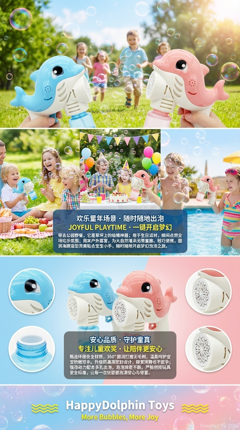 卡通海豚造型泡泡机详情3