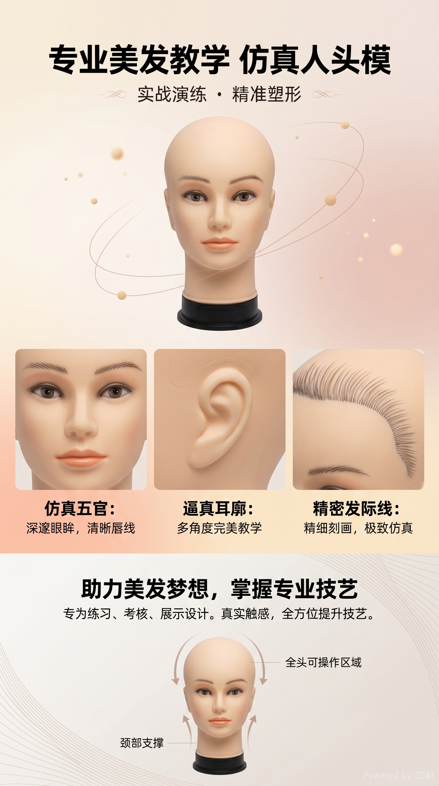 人台女模特展示头人体模特头模特专用头像模特头模特头模特展示头140121861详情1