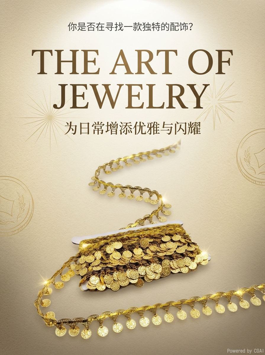 大量现货金色吊片花边肚皮舞表演服舞台装饰辅料镭射吊片配饰挂件坠子详情1