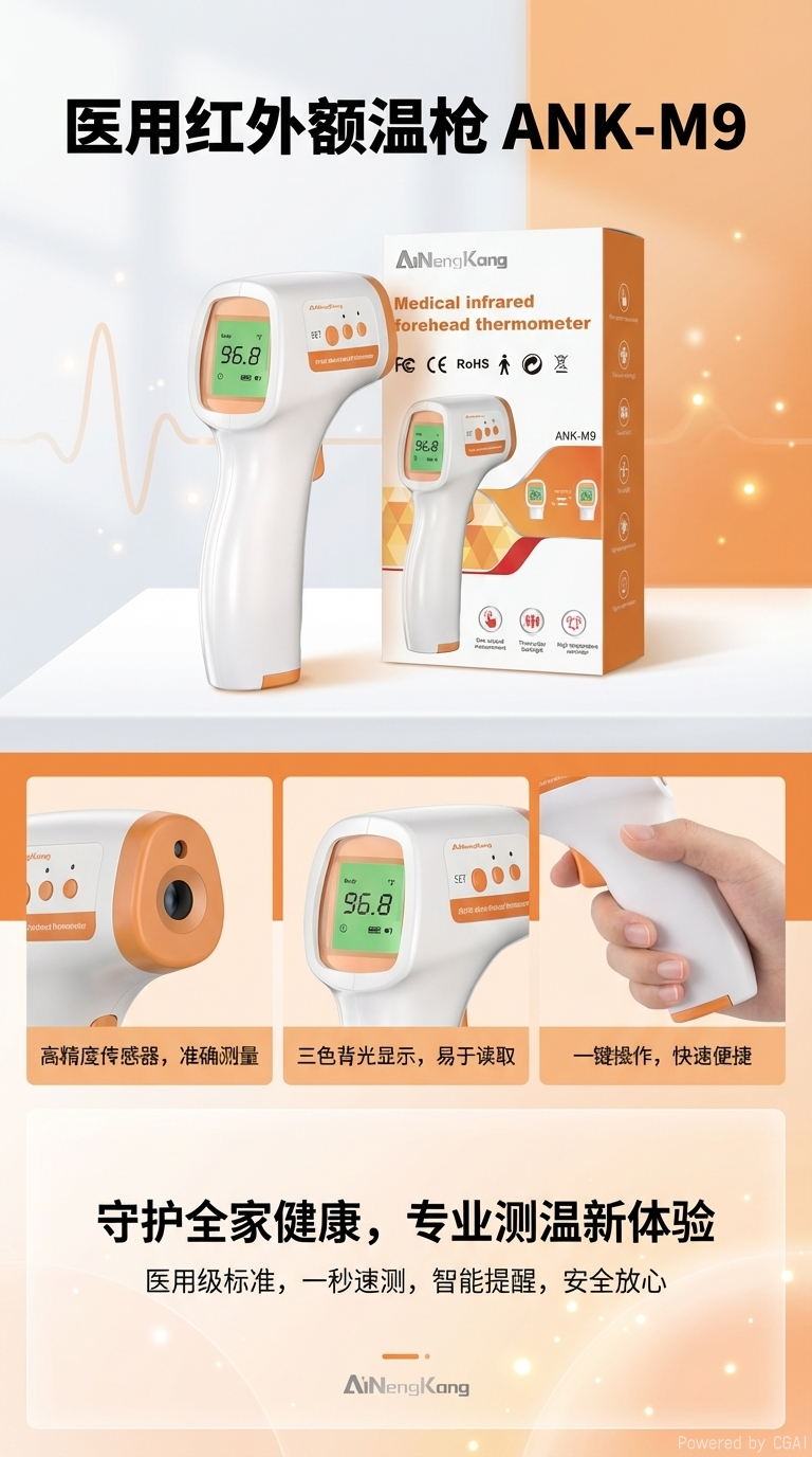 Electronic thermometers for export in degrees Celsius and Fahrenheit, digital intelligent cross-border e-commerce, for medical use pic 1
