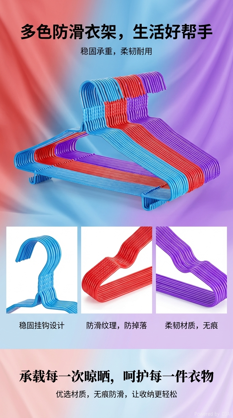 塑料衣架撑子摆10个装，厂家直销详情1