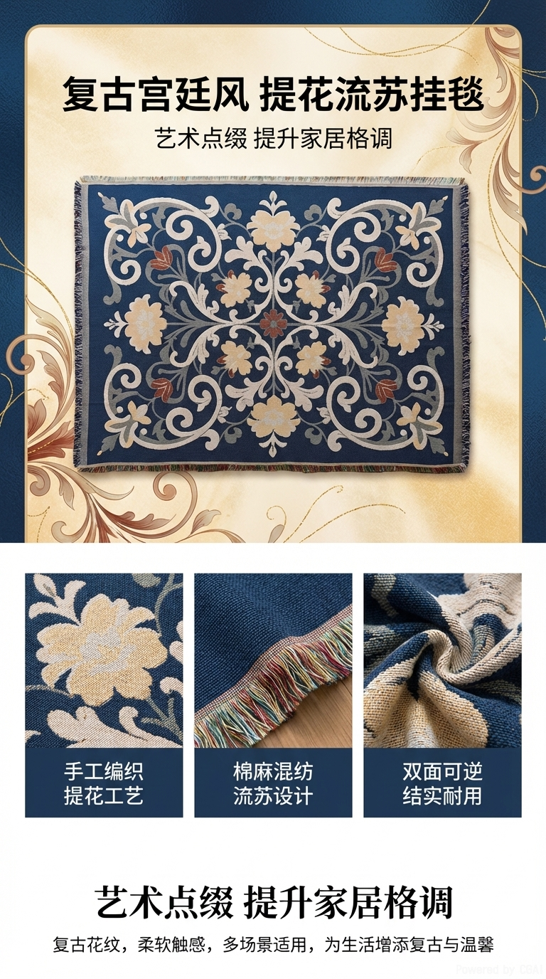 剑麻礼拜毯穆斯林地毯装饰性家用地毯美拉德酒店地毯详情1