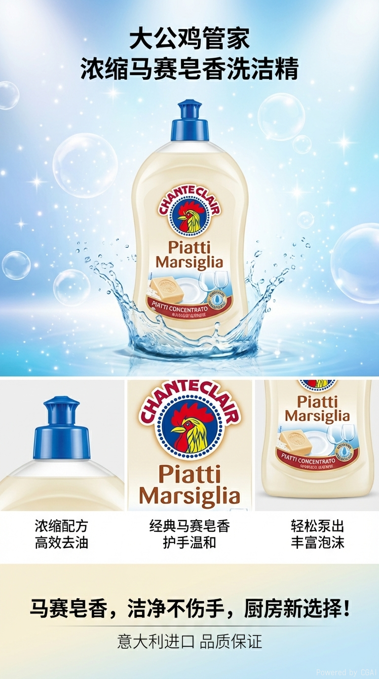 白猫洗洁精洗碗刷清洁剂去油污强力去渍详情1